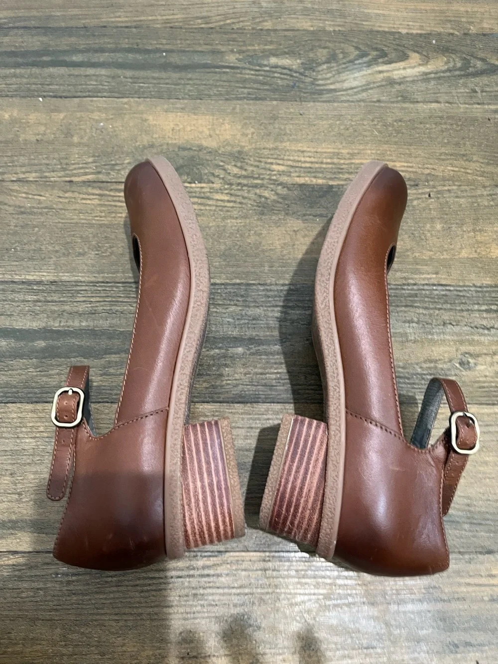 Dansko Brown Leather Deena Mary Jane Shoes Sz. 41